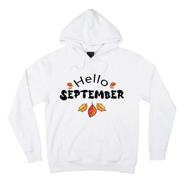 Autumn Season Hello September Graphic Hoodie