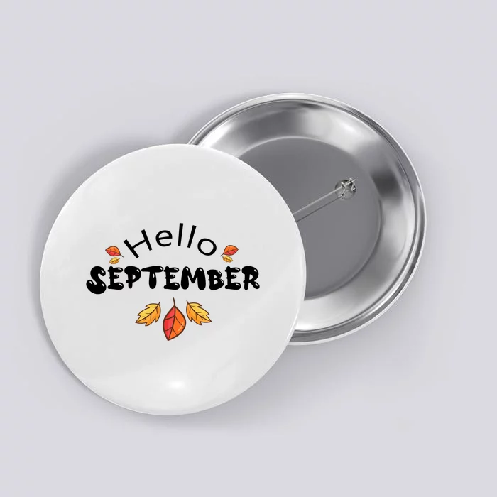 Autumn Season Hello September Graphic Button