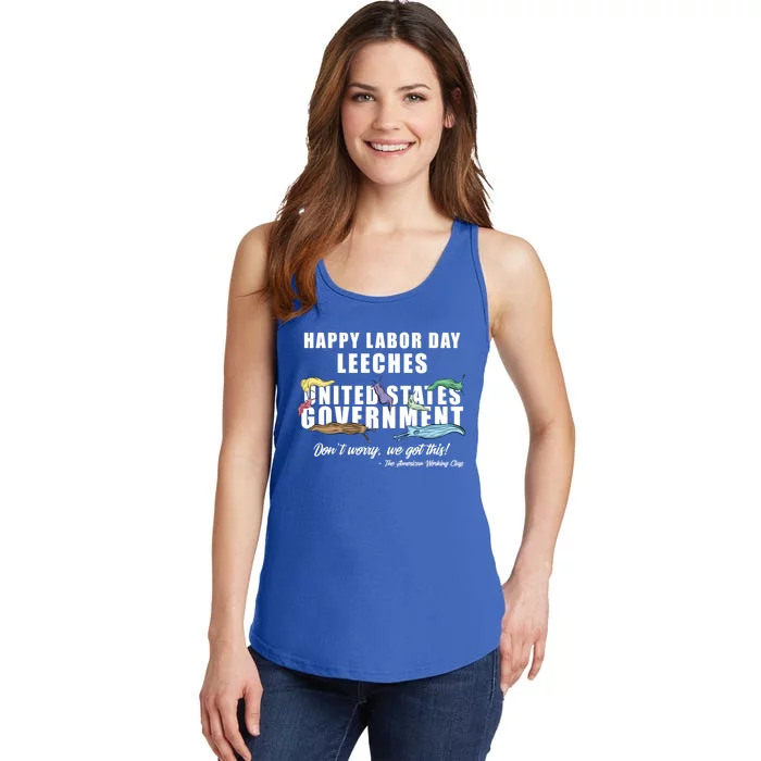 Anti Socialism Happy Labor Day Leeches Cute Gift Ladies Essential Tank