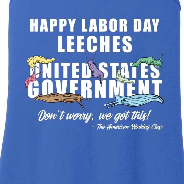 Anti Socialism Happy Labor Day Leeches Cute Gift Ladies Essential Tank