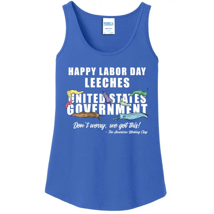 Anti Socialism Happy Labor Day Leeches Cute Gift Ladies Essential Tank