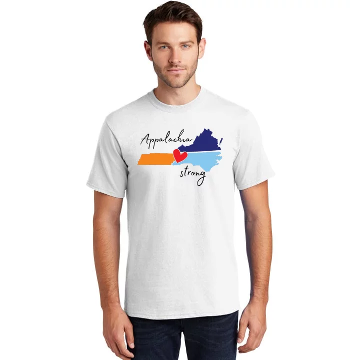 Appalachia Strong Hurricane Helene Disaster Relief Tall T-Shirt