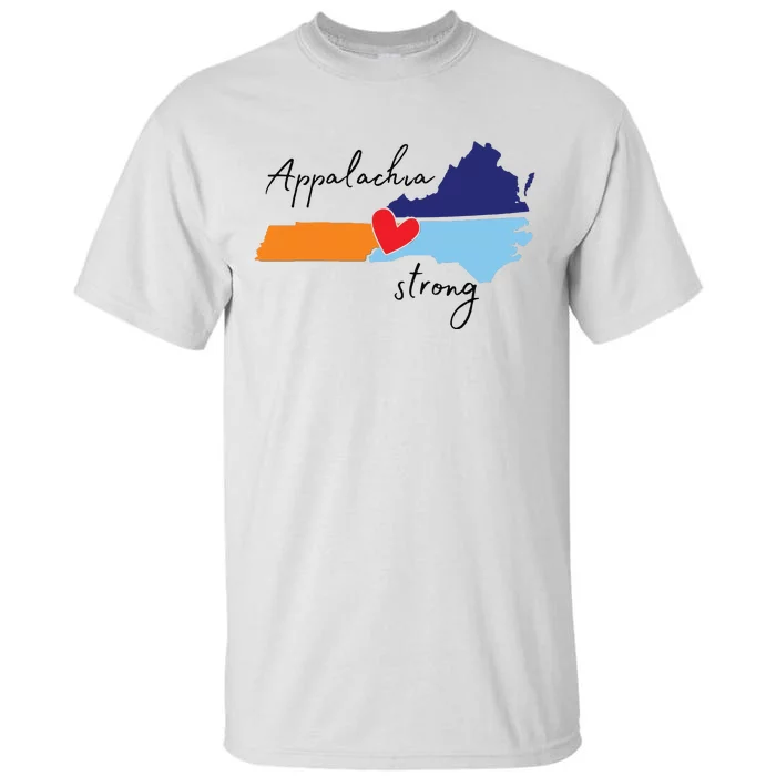 Appalachia Strong Hurricane Helene Disaster Relief Tall T-Shirt