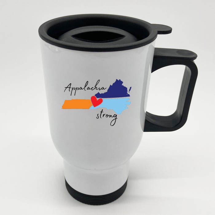 Appalachia Strong Hurricane Helene Disaster Relief Front & Back Stainless Steel Travel Mug