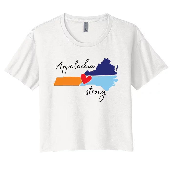 Appalachia Strong Hurricane Helene Disaster Relief Women's Crop Top Tee