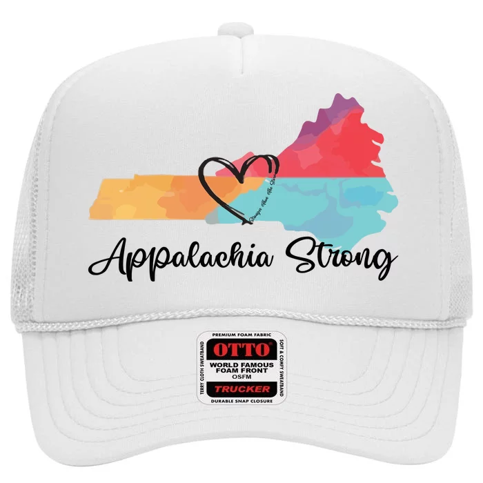 Appalachia Strong Hurricane Helene Disaster Relief High Crown Mesh Trucker Hat