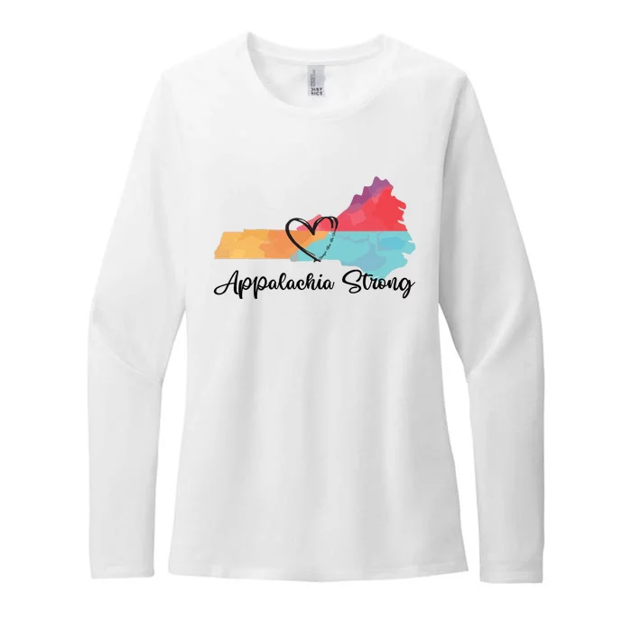 Appalachia Strong Hurricane Helene Disaster Relief Womens CVC Long Sleeve Shirt