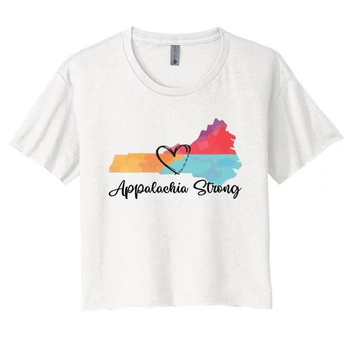 Appalachia Strong Hurricane Helene Disaster Relief Women's Crop Top Tee