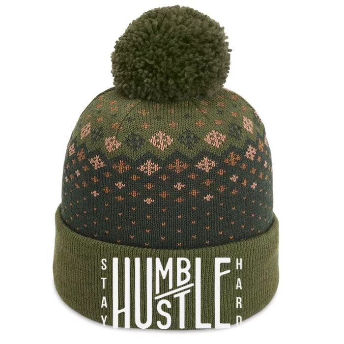 Always Stay Humble Hustle Hard Spread Kindness Inspirational The Baniff Cuffed Pom Beanie