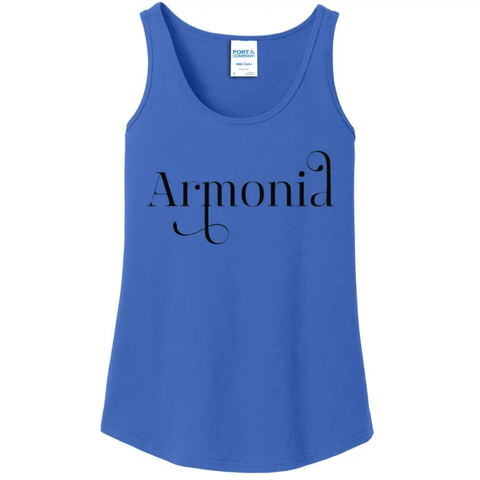 Armonia Spanich Harmony Word Design Premium Ladies Essential Tank