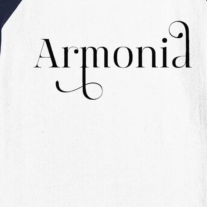 Armonia Spanich Harmony Word Design Premium Baseball Sleeve Shirt