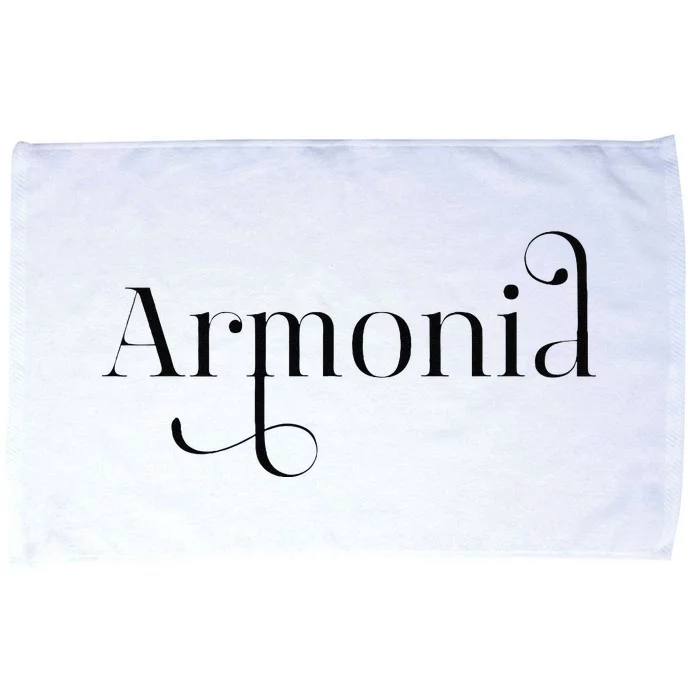 Armonia Spanich Harmony Word Design Premium Microfiber Hand Towel