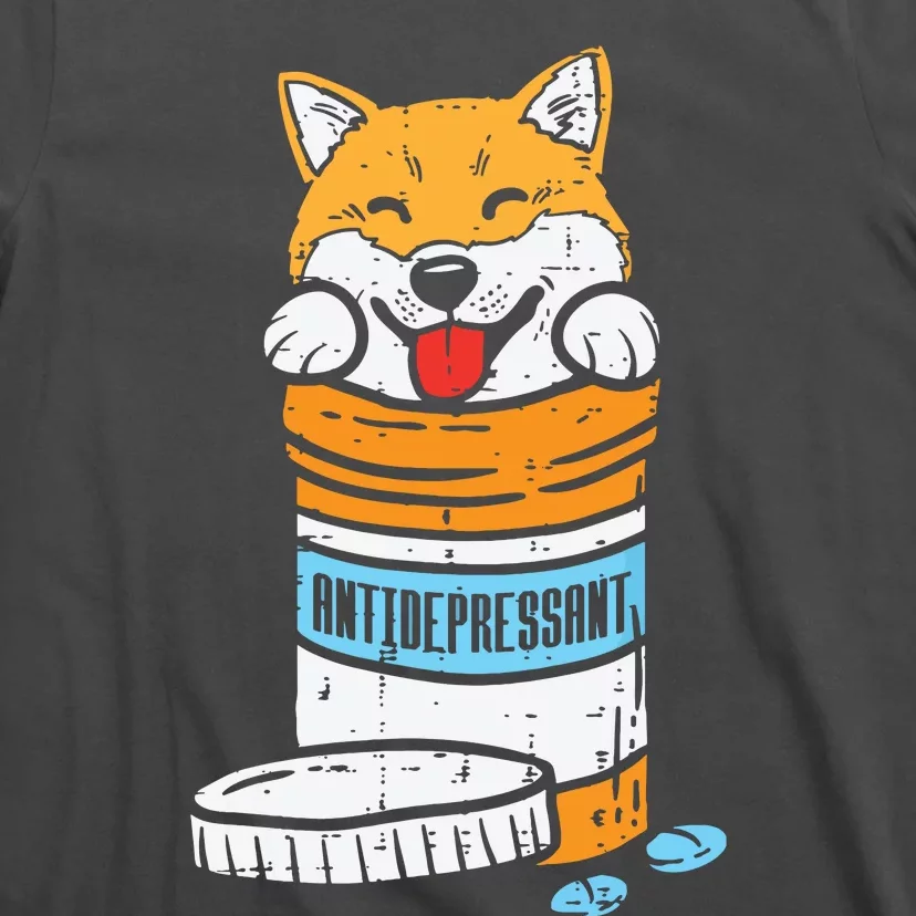 Antidepressant Shiba Inu Akita Japanese Dog Doge Meme Gift T-Shirt