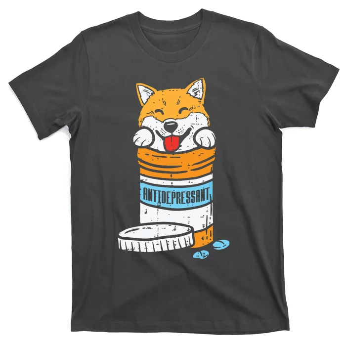 Antidepressant Shiba Inu Akita Japanese Dog Doge Meme Gift T-Shirt