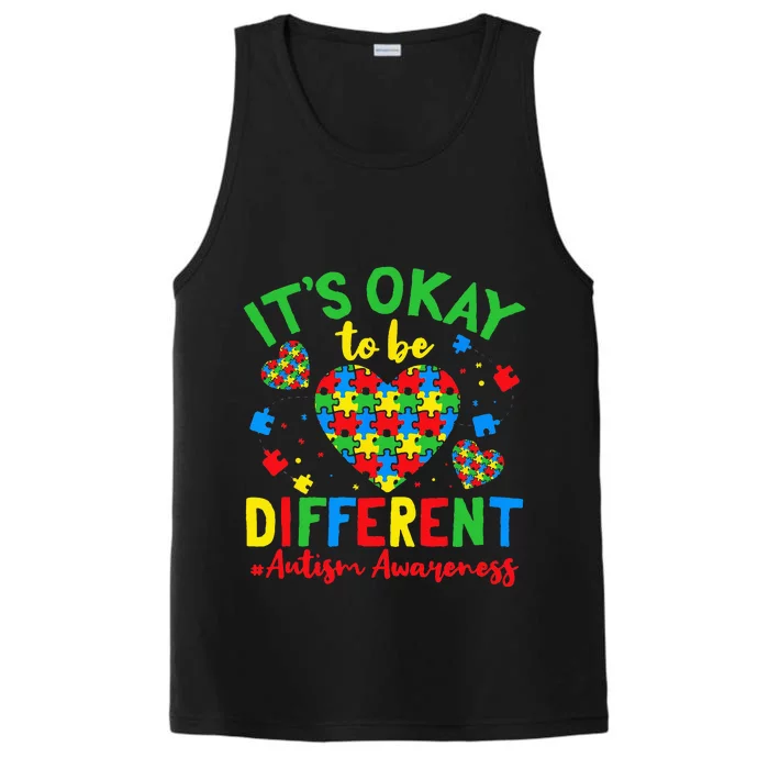 Autism Support ItS Okay To Be Different Autism Awareness Performance Tank