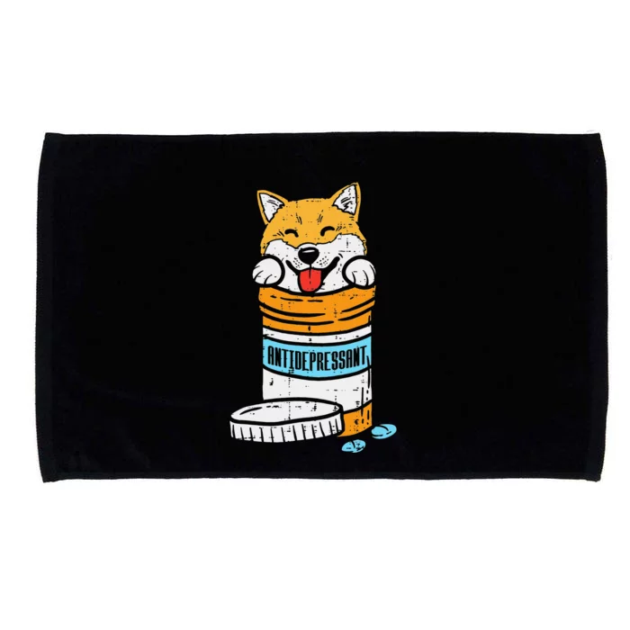 Antidepressant Shiba Inu Akita Japanese Dog Doge Meme Gift Microfiber Hand Towel