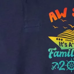 Aw Ship! It's A Family Trip Cruise Vacation Beach 2024 Funny Softstyle Adult Sport Polo