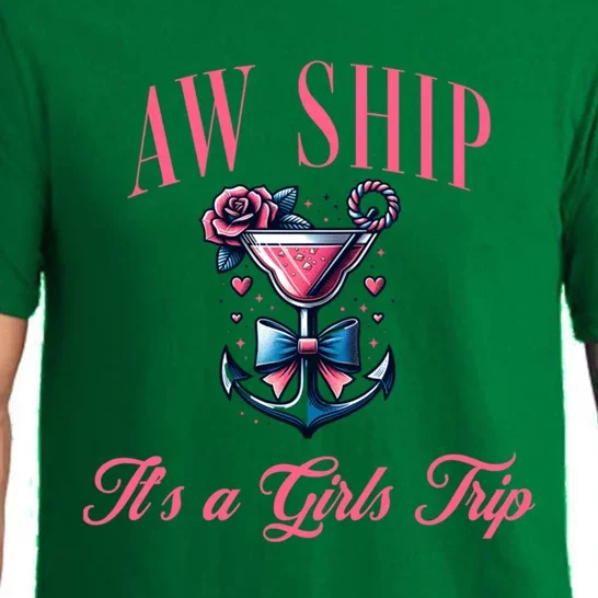 Aw Ship ItS A Trip Cruise Trip Oh Sip Coastal Gift Pajama Set