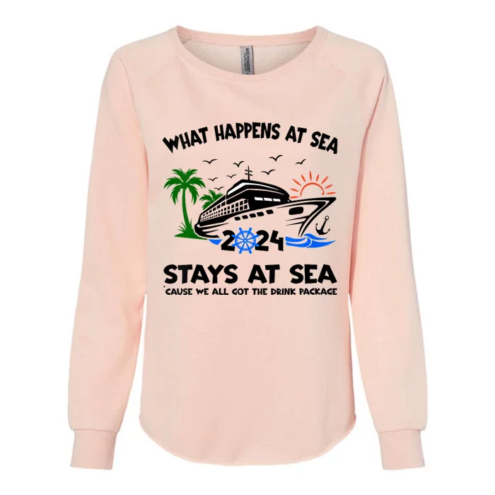 Aw Ship Its A Family Trip And Friends Group Cruise 2024 Womens California Wash Sweatshirt