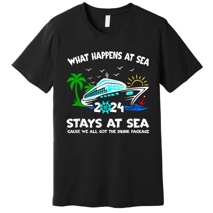 Aw Ship Its A Family Trip And Friends Group Funny Gift Cruise 2024 Premium T-Shirt