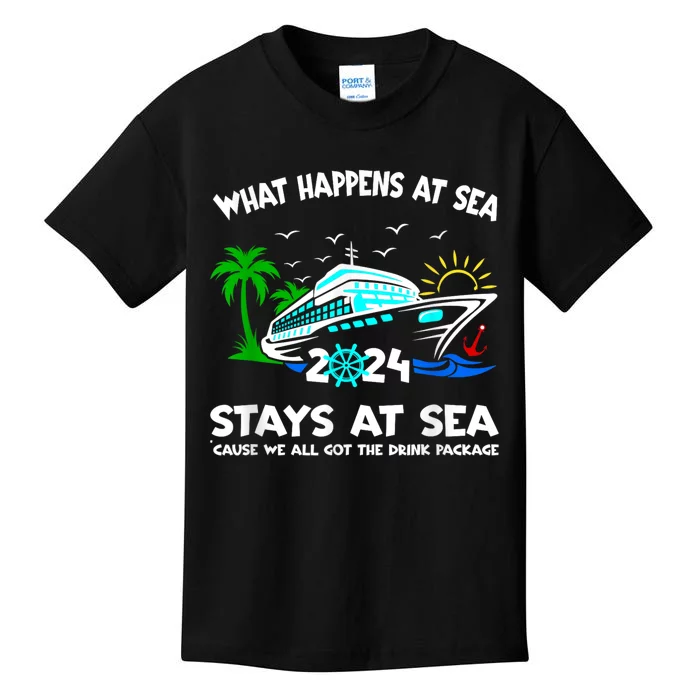 Aw Ship Its A Family Trip And Friends Group Funny Gift Cruise 2024 Kids T-Shirt