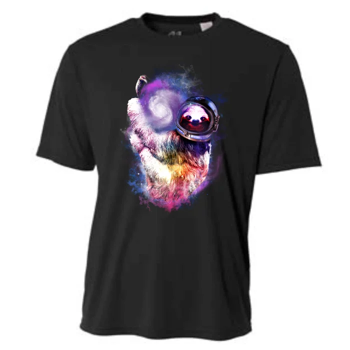 Astronaut Sloth In Space Cooling Performance Crew T-Shirt