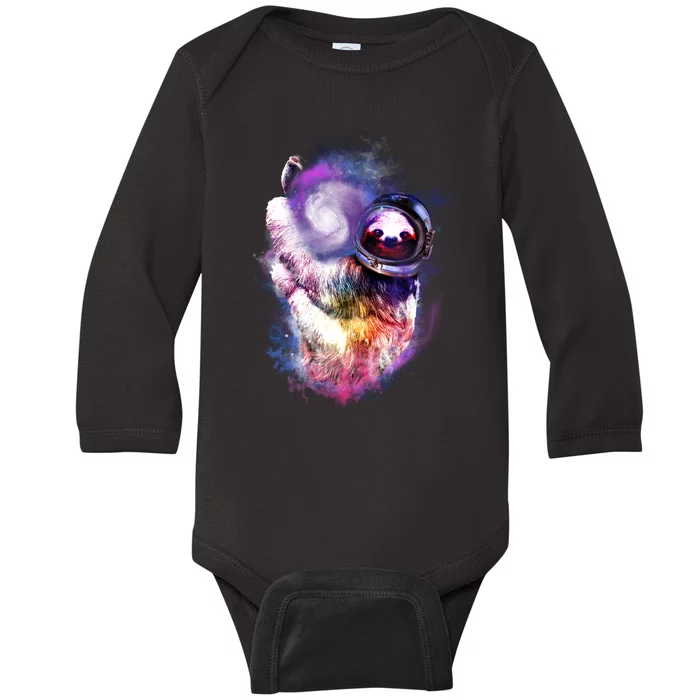 Astronaut Sloth In Space Baby Long Sleeve Bodysuit