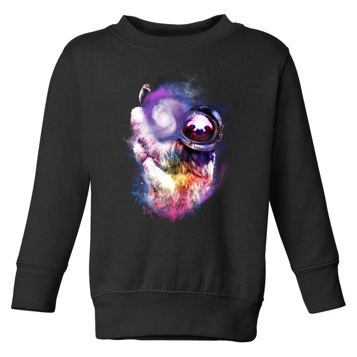 Astronaut Sloth In Space Toddler Sweatshirt