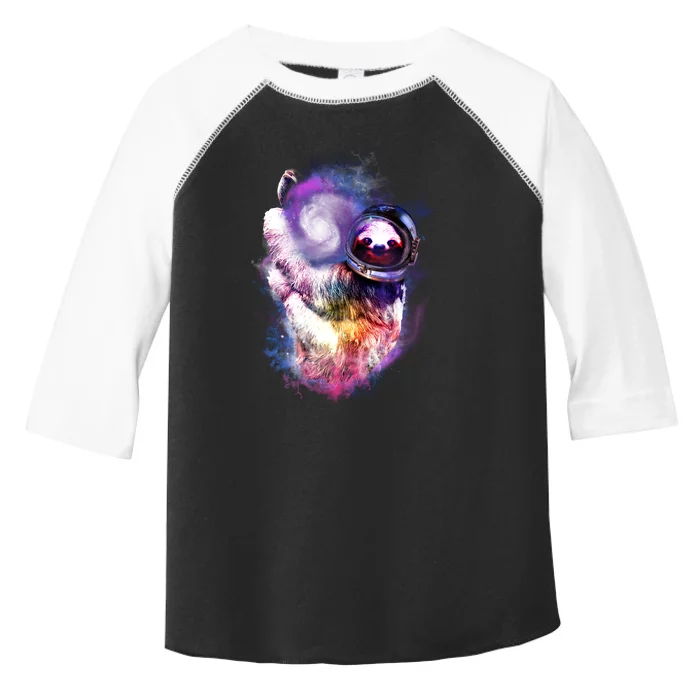 Astronaut Sloth In Space Toddler Fine Jersey T-Shirt