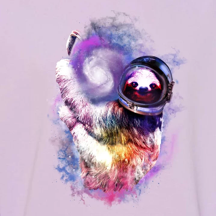 Astronaut Sloth In Space Garment-Dyed Sweatshirt