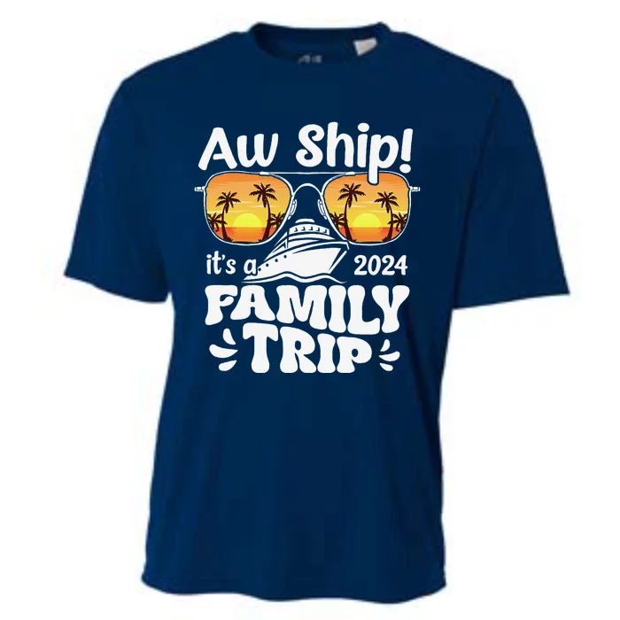 Aw Ship ItS A Family Trip 2024 Family Cruise Squad Matching Cooling Performance Crew T-Shirt