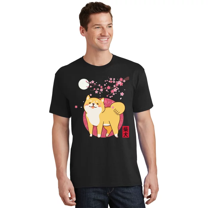 Akita Shiba Inu Dog of Japan Cherry Blossom T-Shirt