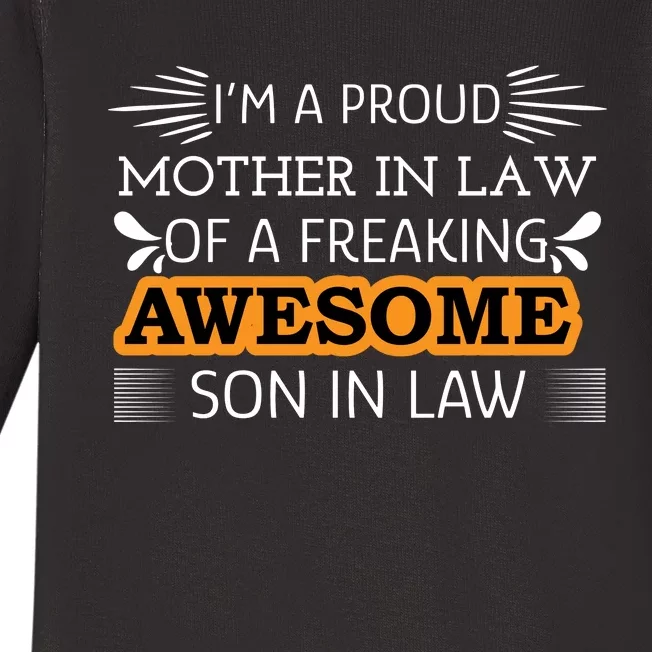 Awesome Son In Law T Baby Long Sleeve Bodysuit