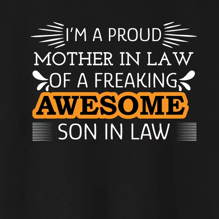 Awesome Son In Law T Women's Crop Top Tee