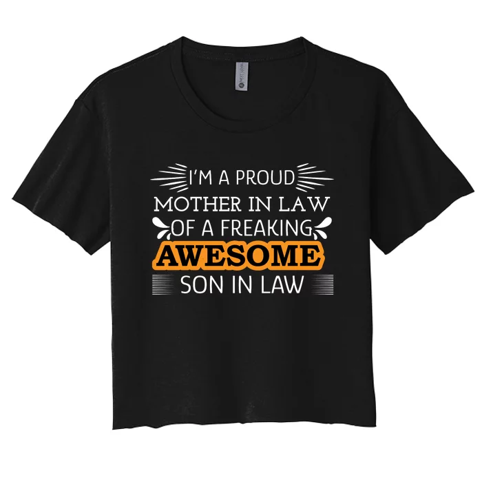 Awesome Son In Law T Women's Crop Top Tee