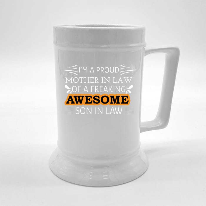 Awesome Son In Law T Front & Back Beer Stein