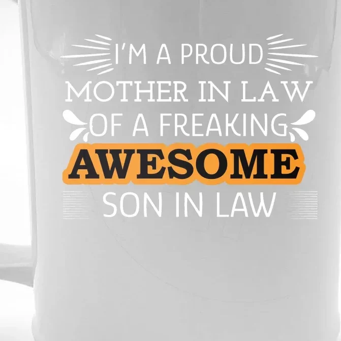 Awesome Son In Law T Front & Back Beer Stein