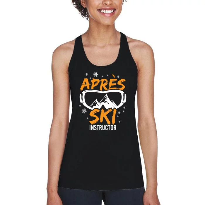 Apres Ski Instructor Skiing Lover Gift For Skier Women's Racerback Tank