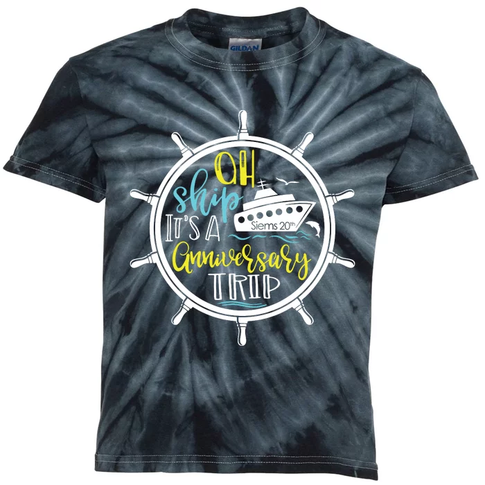 Ah Ship Its A Family Trip Group Cruising Kids Tie-Dye T-Shirt