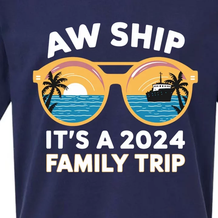 Aw Ship ItS A 2024 Family Trip Design Family Cruise Squad Gift Sueded Cloud Jersey T-Shirt