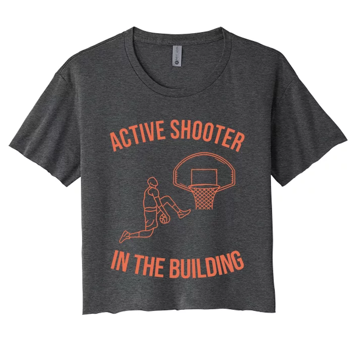 Active Shooter In The Building Women's Crop Top Tee