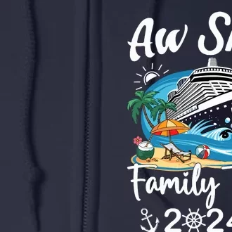 Aw Ship ItS A Family Trip 2024 Family Matching Cruise Trip Full Zip Hoodie