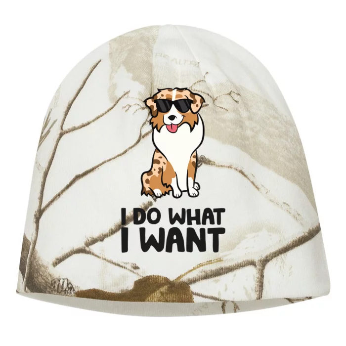 Australian Shepherd I Do What I Want Funny Aussie Dog Kati - Camo Knit Beanie