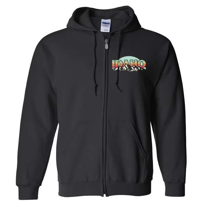 American State Idaho Vintage Mountain Nature Hiking Full Zip Hoodie