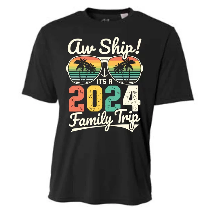 Aw Ship Its A 2024 Family Trip Family Cruise Vintage Cooling Performance Crew T-Shirt