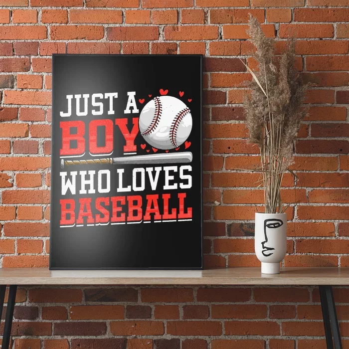 American Sport Just A Who Loves Baseball Gifts Poster