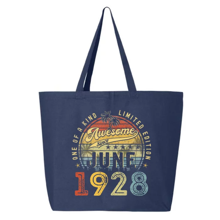 Awesome Since June 1928 Vintage 95th Birthday Party Retro 25L Jumbo Tote