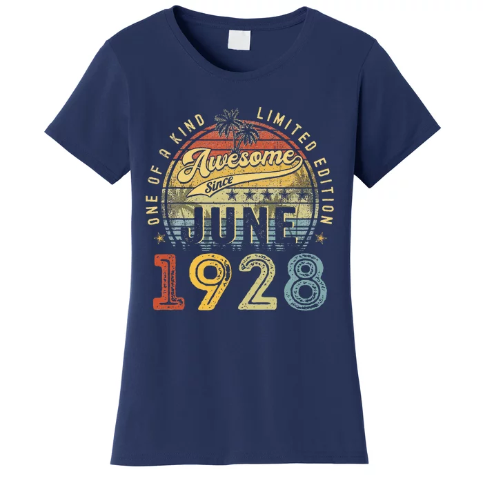 Awesome Since June 1928 Vintage 95th Birthday Party Retro Women's T-Shirt