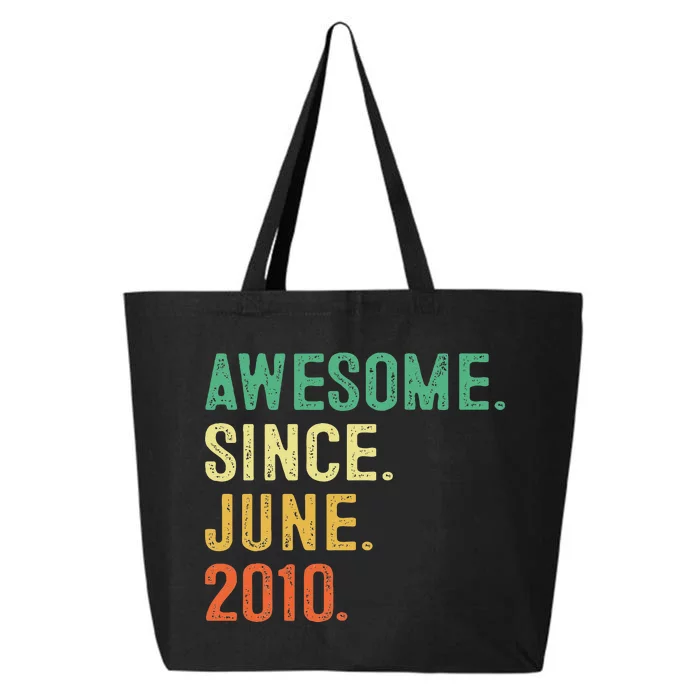 Awesome Since June 2010 13th Birthday Gift 13 Years Old 25L Jumbo Tote