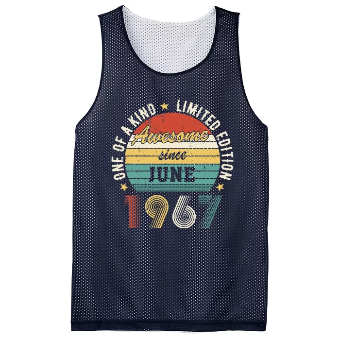 Awesome Since June 1967 – Happy Birthday Mesh Reversible Basketball Jersey Tank